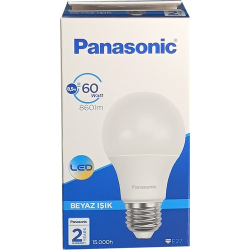 Panasonic Led Ampul 8.5W Beyaz Işık Onlu Paket