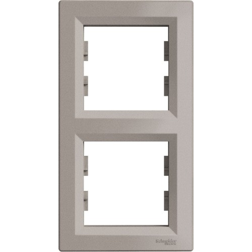 Schneider Electric Asfora Plus İkili Dık Çerçeve Bronz