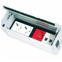  NE-AD 3212 Alüminyum 12 Modül Kapaklı Masa Üstü Priz Kutusu (Boş Kutu Fiyatıdır)