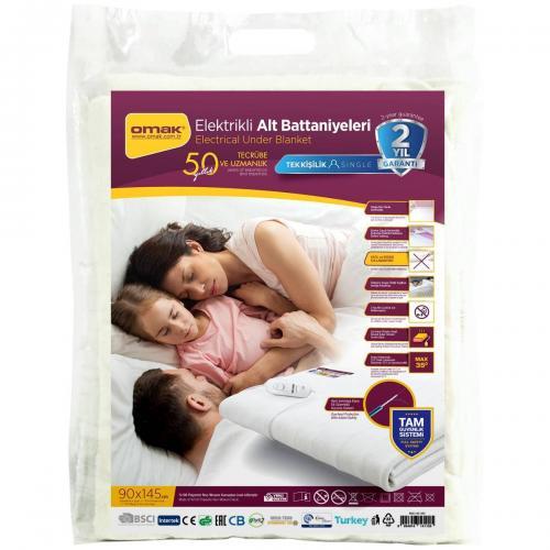 OMAK Tek Kişilik Elektrikli Battaniye 90x145