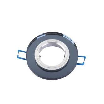 Akçay Leyla Füme Model Kristal Cam Spot + Ampul (Beyaz Işık)