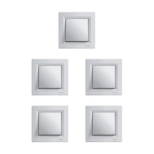 Asfora Plus Serisi Alüminyum Anahtar Beşli Paket Çerçeve Dahil