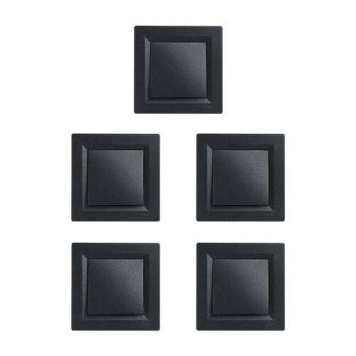 Asfora Plus Serisi Antrasit Anahtar Beşli Paket Çerçeve Dahil