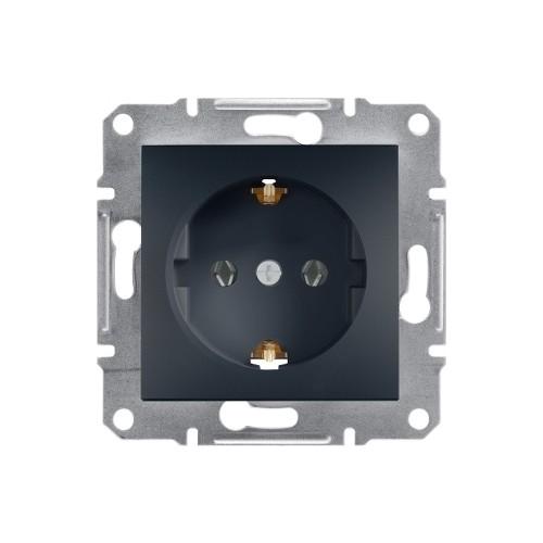 Asfora Plus Topraklı Priz Antrasit