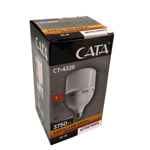 CATA 35 Watt E27 Duylu Şarjlı LED Ampul CT-4228 Beyaz Işık