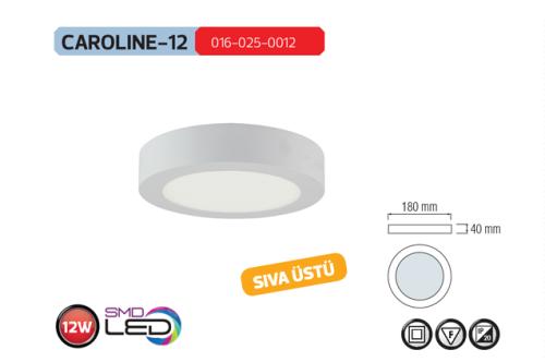 Horoz 12W 6400K Beyaz Işık Sıva Üstü Yuvarlak Led Panel Armatür