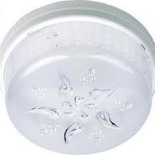 Horoz Rüzgar Gülü Desenli Beyaz Glop Armatür Tek Duylu Plastik