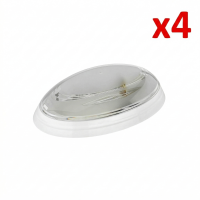 Horoz Tek Duylu Plastik Ninova Desenli Beyaz Aplik E27 Duylu (4 Adet Paket Halinde)