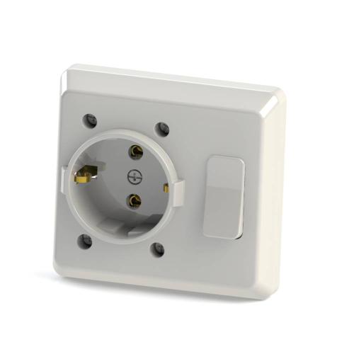 NE-AD 1001-A Anahtarlı Topraklı Priz 