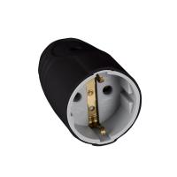 NE-AD 1008-S Dişi Fiş Seyyar Topraklı Siyah