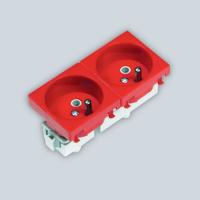 NE-AD 2007-2 Modüler 45x45 mm İkili UPS Priz (45°)