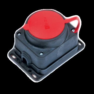 NE-AD 4007 Kauçuk 3X25 A Duvar Prizi 