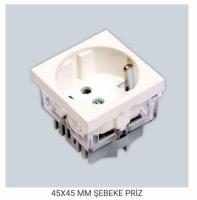  NE-AD 45x45 mm Şebeke Priz (45°)