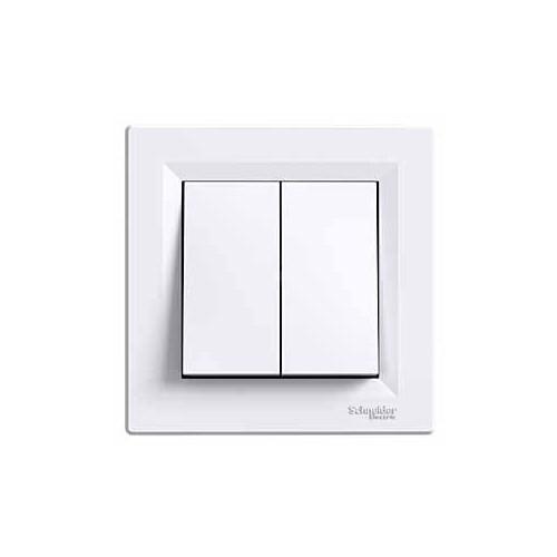Schneider Electric Asfora Komütatör Beyaz Çerçeveli