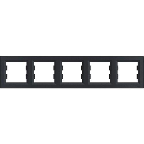 Schneider Electric Asfora Plus Beşli Çerçeve Antrasit