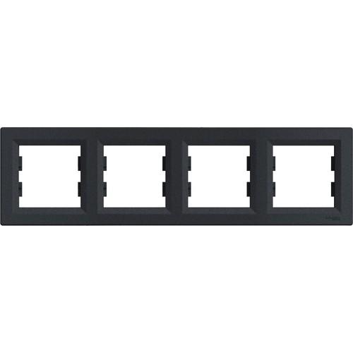 Schneider Electric Asfora Plus Dörtlü Çerçeve Antrasit