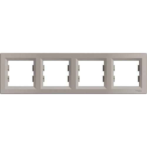 Schneider Electric Asfora Plus Dörtlü Çerçeve Bronz