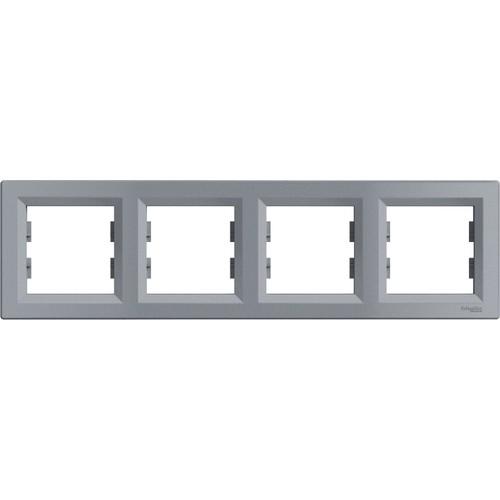 Schneider Electric Asfora Plus Dörtlü Çerçeve Çelik