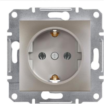Schneider Electric Asfora Plus Topraklı Priz Bronz