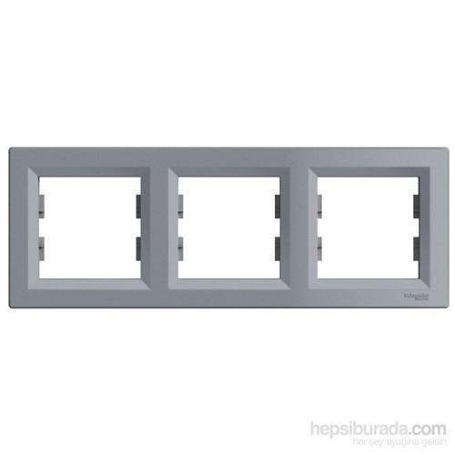 Schneider Electric Asfora Plus Üçlü Çerçeve Çelik
