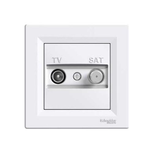 Schneider Electric Asfora Tv-Sat Sonlu (1Db) Beyaz Çerçeveli