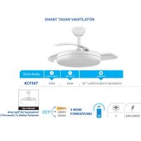 Vanti KCF307 Smart Aydınlatmalı Uzaktan Kumandalı Tavan Vantilatörü - Beyaz
