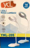 Masa Lambası YCL YML-205 Ledli Masa Lambası 3 Kademeli Işık USB ile Şarj Edebilme Dokunmatik