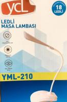 YCL YML-210 Beyaz Ledli Masa Lambası 3 Kademeli Işık USB ile Şarj Edebilme Dokunmatik